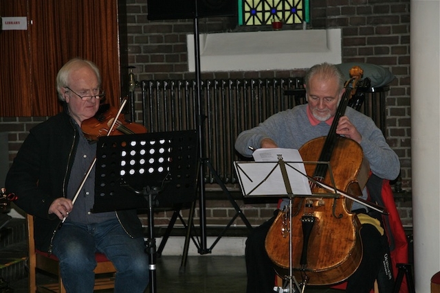 Musicians pictured at the Irish Veteran Cyclists Association Annual Ecumenical Service in the Church of St George and St Thomas, Cathal Brugha Street, Dublin.