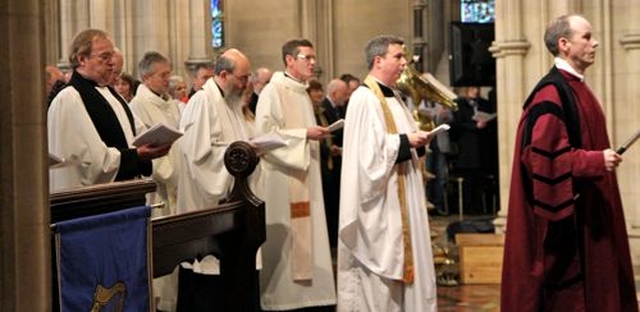 Members of the clergy from Dublin and Glendalough at the service of consecration of Bishop Pat Storey in Christ Church Cathedral on Saturday November 30. 