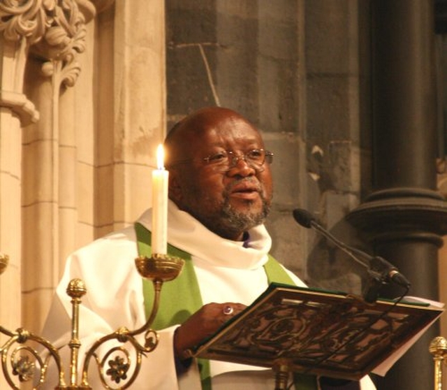The Right Revd Chad Gandyia, Bishop of Harare preaching in Christ Church Cathedral, Dublin.