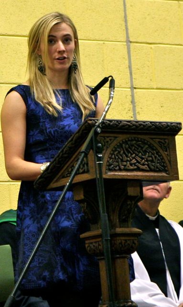 Olympic athlete and King’s Hospital past pupil, Natalya Coyle, was the guest of honour at the school’s Charter Day celebrations on December 10. 