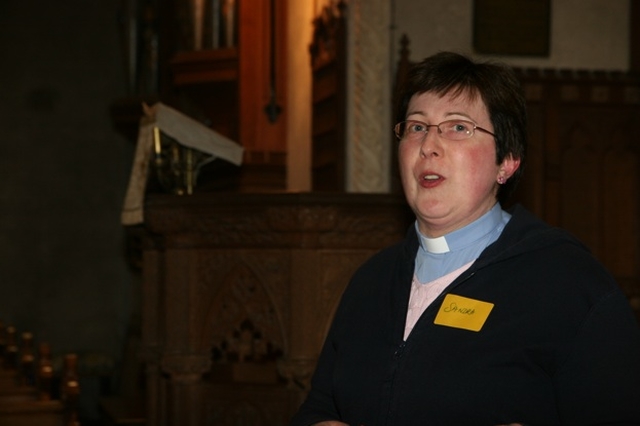 The Revd Sandra Hales, Rector of Celbridge, Straffan and Newcastle-Lyons at the launch of the JAM club in Straffan Church.