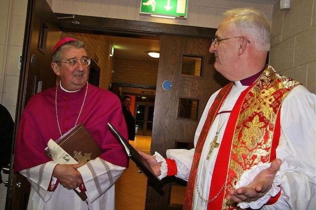 The Most Reverend Dr Diarmuid Martin, Roman Catholic Archbishop of Dublin, and the Most Revd Dr John Neill, Church of Ireland Archbishop of Dublin, pictured after the Inaugural Service for the Week of Prayer for Christian Unity in St John the Baptist Church, Clontarf. 