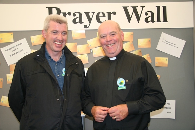 Co-ordinators of the stall; Gerard Gallagher, Evangelisation Office Dublin and the Ven Ricky Rountree, Rector of Enniskerry.