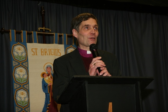 The Bishop of Tuam, Killala and Achonry and Chaplain to the Mothers' Union in Ireland, the Rt Revd Richard Henderson speaking at the reception marking the foundation of Stillorgan and Blackrock Mothers' Union.