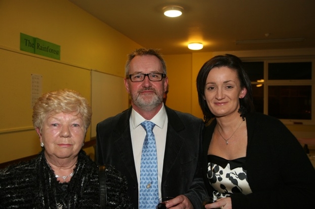 Pictured at a reception in the Church of Ireland College of Education in honour of its former Principal are college staff members, Marie Coleman, David McKeon and Nicola McClurg.