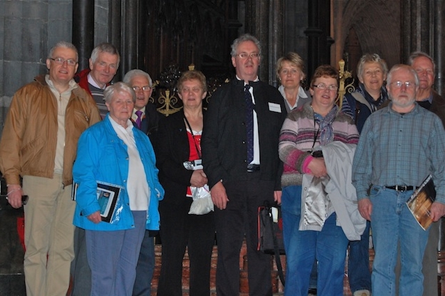 Celbridge parishioners pictured with Geoffrey McMaster (centre), conductor of their Ecumenical Pilgrimage to Christ Church Cathedral. Photo: Lillian Webb.