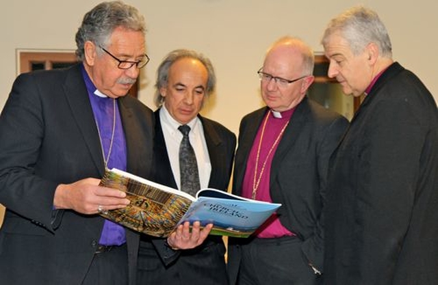 The Church of Ireland – An Illustrated History was launched in Church House, Dublin on Thursday December 5. Pictured at the launch are the Bishop of Limerick, the Rt Revd Trevor Williams; Dr Claude Costecalde, publisher; the Archbishop of Armagh, the Most Revd Dr Richard Clarke; and the Archbishop of Dublin, the Most Revd Dr Michael Jackson. 