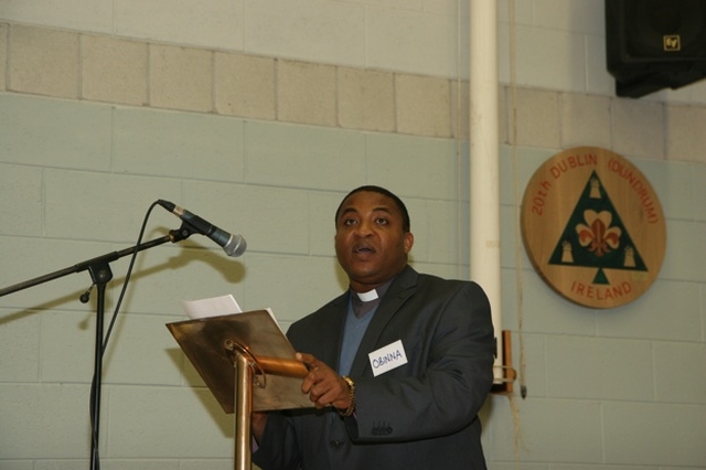 The Revd Obinna Ulogwara (Diocesan Chaplain to the International Community) speaks on the plight of immigrants in the current recession at the Dublin and Glendalough Diocesan Synods in Christ Church, Taney.