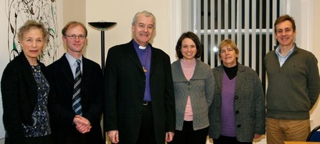 Members of the Biblical Association for the Church of Ireland with the organisation’s patron, the Archbishop of Dublin, the Most Revd Dr Michael Jackson at the launch of their 2013 Lenten Bible Study Resource in the Church of Ireland Theological Institute. Pictured are the Revd Canon Dr Ginnie Kennerley, Dr David Hutchinson Edgar, Archbishop Michael Jackson, Dr Katie Hefflefinger, Judy Wilkinson and the Revd Dr William Olhausen. 