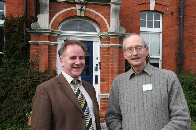 Irish Time religious affairs correspondent Patsy McGarry with Charles Jury of Affirming Catholicism at the conference in the Theological Institute.