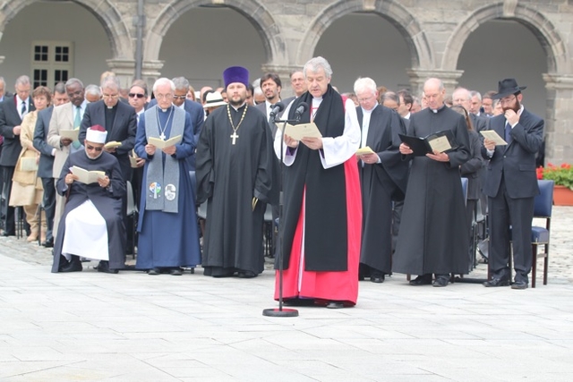 Archbishop Jackson and other religious leaders pictured at the National Day of Commemoration ceremony at the Royal Hospital in Kilmainham, Dublin. Photo: Patrick Hugh Lynch.