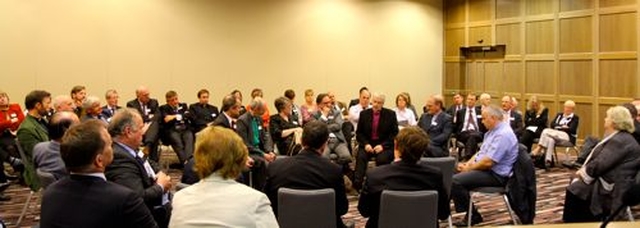 Attendees at the Faith and Partnership Conference organised by the Board of Education (RI) took part in a ‘Fishbowl Discussion’ on issues facing schools in the Protestant sector. 