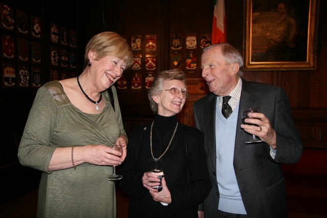 Ann O'Regan, Patricia Hill and Oliver Hill, parishioners, pictured at the launch of the Friends of St Ann's Society in the Mansion House, Dawson Street, Dublin. 