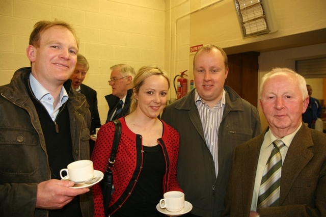 Pictured at the reception following the Thanksgiving service for 175 Years of St Matthias Church, Killiney-Ballybrack are (left to right) Simon Harty, Gillian Harty, Clive Farrar and Sammy Farrar.