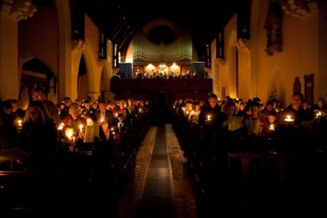 Candlelit carol service at Zion Church in Rathgar.