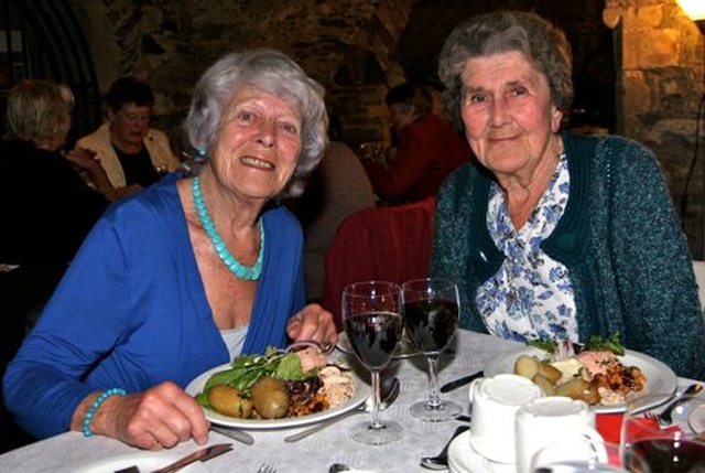 Valerie Sheridan and Daphne Lee enjoying the Friends of Christ Church lunch in the Crypt following the Trinity Sunday Patronal Service in the Cathedral.