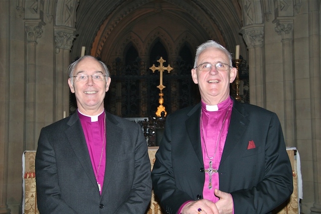 The Most Revd Alan Harper, Archbishop of Armagh and the Most Revd Dr John Neill, Archbishop of Dublin and Glendalough, pictured following the Eucharist in Christ Church Cathedral to mark the latter’s retirement.