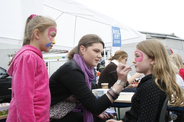 Face painting at the Kill o' the Grange Family Fun Day and Fête.