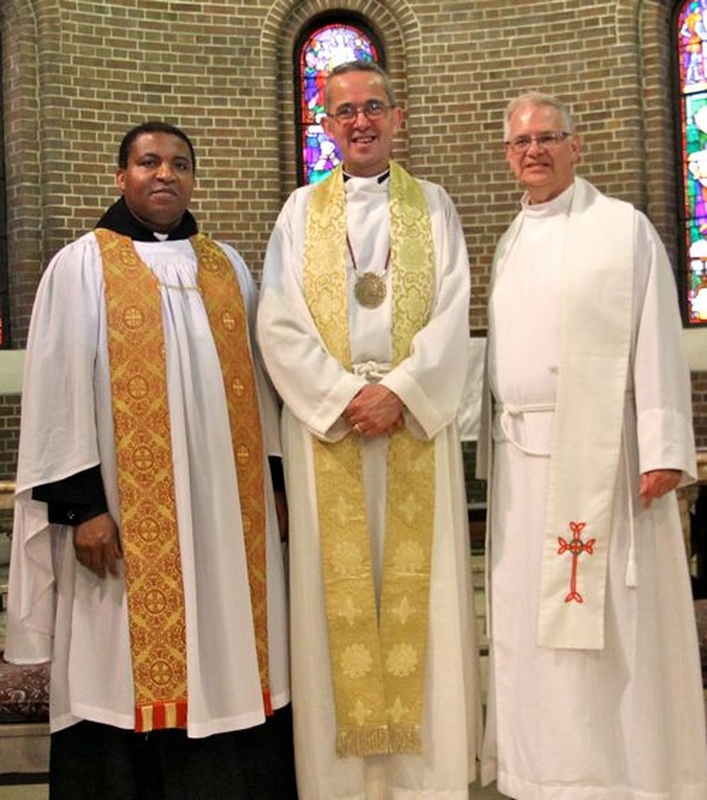 Pictured following the Church’s Ministry of Healing Thanksgiving Service in St George and St Thomas’s Church, Dublin,  are the rector, the Revd Obinna Ulogwara; the Dean of Christ Church Cathedral, the Very Revd Dermot Dunne (preacher); and rector of Wicklow and Killiskey, Canon John Clarke. 