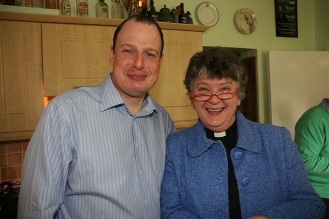 Pictured are the Rector of Drumcondra and North Strand, the Revd Roy Byrne and his Curate, the Revd Aisling Shine at a Coffee Morning for Haiti held in Drumcondra Rectory. 