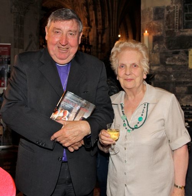 Former Archbishop of Dublin, Dr Walton Empey and his wife Louie attended the launch of the biography of Dr Donald Caird in Christ Church Cathedral.