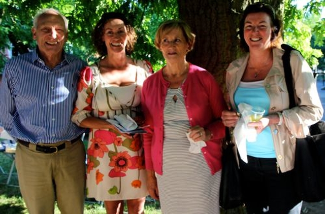 Jim, Cheryl, Nodlaig and Carol Whittaker at the reception following St Bartholomew’s Summer Concert and CD launch on June 9. 