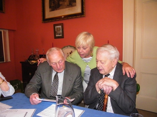 Mr Neill, Naomi White & Mr Holmes at the Castledermot BBQ and afternoon tea event.