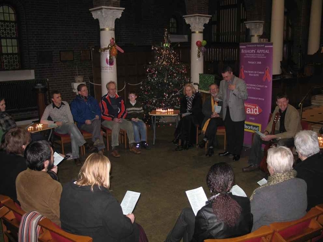 The congregation joins hands for the final prayer at the launch of the Body of Christ has AIDS, the Bishops’ Appeal Lenten Project in St Georges’ and St Thomas’ Church. The project is being organised in conjunction with Tearfund and Christian Aid.