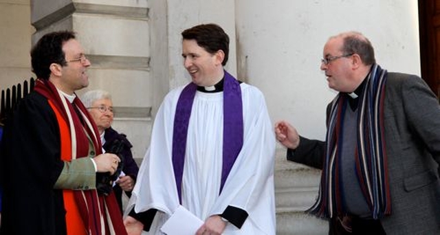 Friends wished the Revd Darren McCallig well following his final service as Dean of Residence and Church of Ireland Chaplain at Trinity College Dublin.