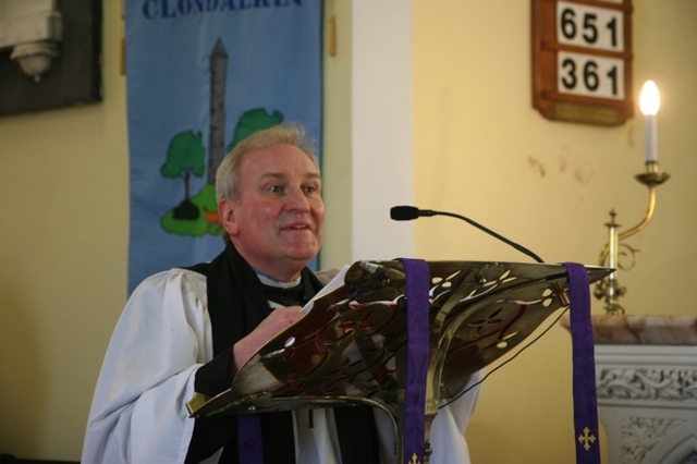 Pictured is the Revd Paul Houston, Rector of Clondalkin and Rathcoole speaking at the Discovery Mothering Sunday Service in Clondalkin.