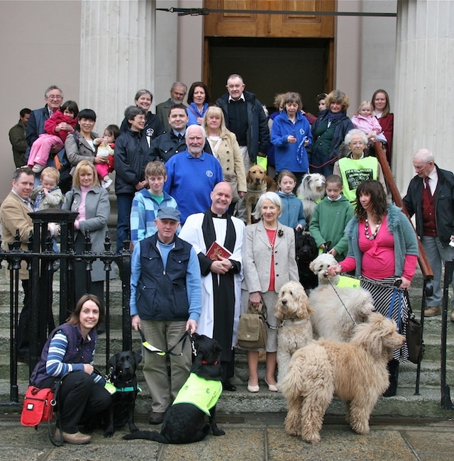 Members of the congregation pictured following the Irish Guide Dogs and Puppy Walker's Annual Service in St Stephen's Church, Mount Street Crescent, Dublin.