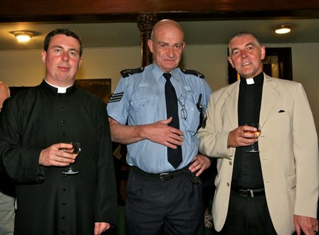 Revd David McDonnell, Sgt Dan Murphy of the Bridewell Station and Archdeacon David Pierpoint at the opening of the new community gallery at St Michan’s Church. 