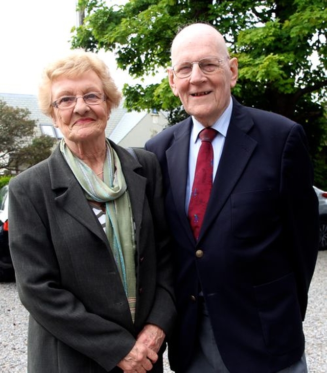 David and Iris Weir following the service celebrating the 150th anniversary of Tullow Church, Carrickmines. 