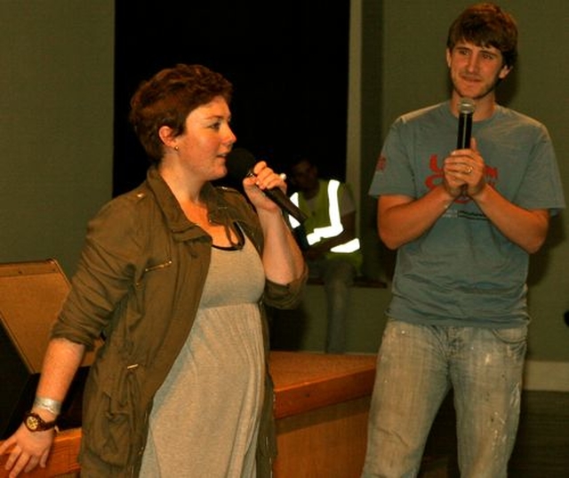 Susie Keane and Jonny Sommerville bring proceedings to a close at Urban Soul 2012. Up to 100 teenagers took part in the two day event which saw them undertaking a number of projects, from gardening to working with homeless people, in Dublin 1. 