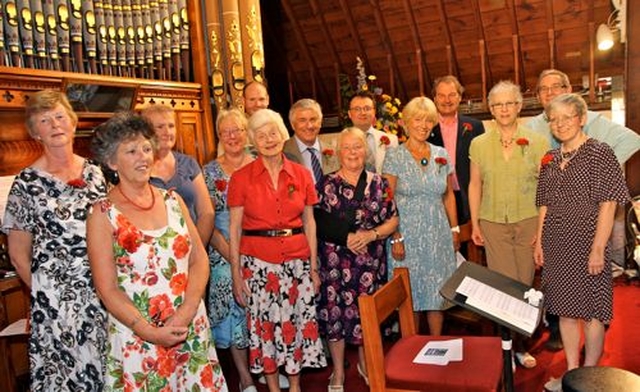The Choir of St Patrick’s Church, Greystones, was in full colour and full voice for the service celebrating the church’s 150th anniversary on July 20. 