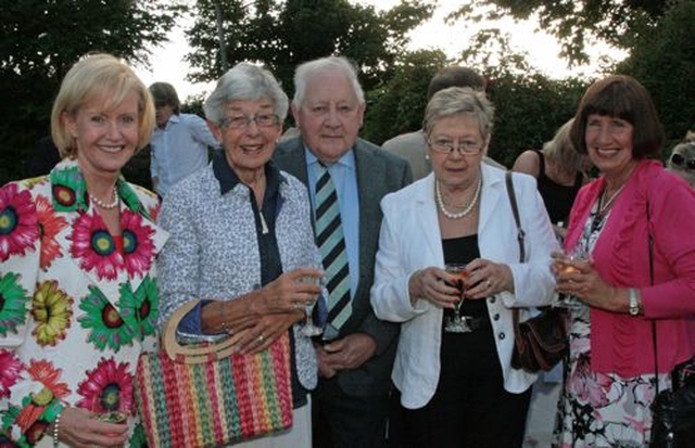 Elaine Orr, Sheila & Roly Woods, Heather Meates and Iris Darling enjoying the Sandford and Milltown Strawberries and Wine evening.