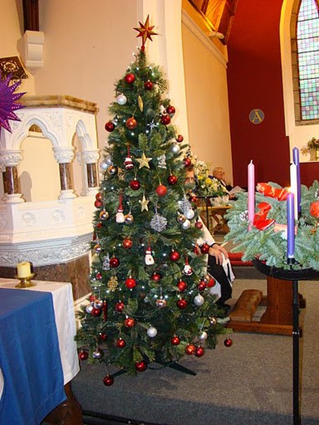 Christmas Tree at Carol Service of the Church of South India (Malayalam) at St Catherine’s on Saturday 10 December 2011.