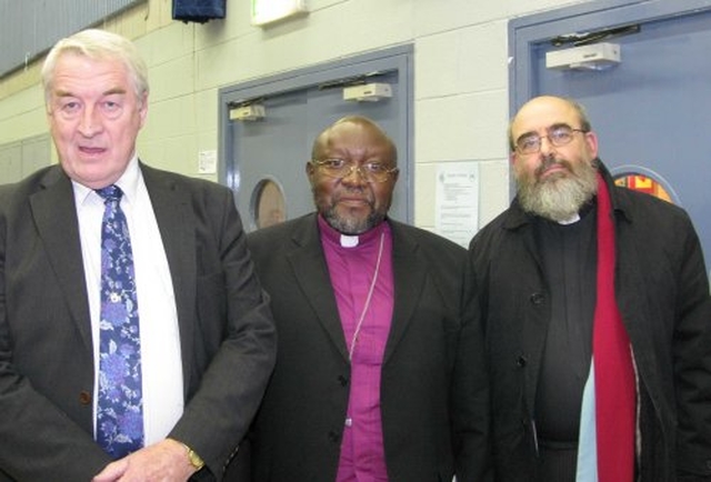 Jan de Bruijn, USPG Ireland, Rt Rev Chad Gandyia, Bishop of Harare, & Rev Canon Patrick Comerford at the Dublin & Glendalough Synod.