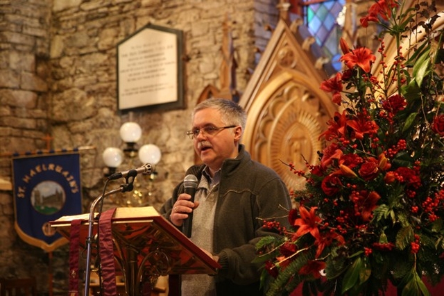 Pictured is Ken Rue reading the Epistle at the Discovery Advent Service in St Maelruain's Church, Tallaght.