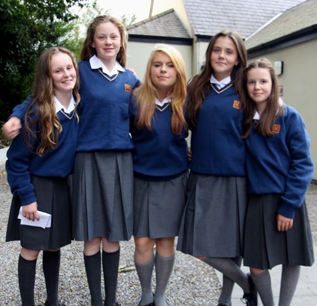 Some of the first years of Temple Carrig School pictured following the service of dedication in St Patrick’s Church, Greystones. 