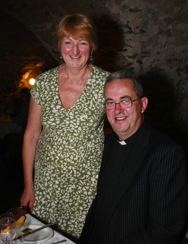 Celia Dunne and the Very Revd Dermot Dunne, Dean, at the Friends of Christ Church Lunch in Christ Church Cathedral. Photo: David Wynne.