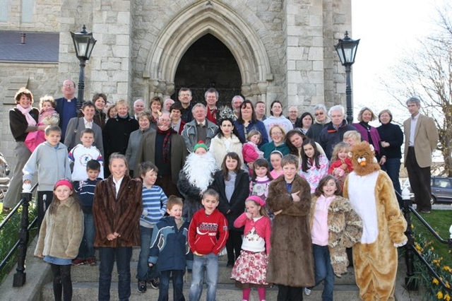 Parishioners of Christ Church, Bray at the opening of 'Through the Wardrobe', an Easter Festival which explores the Easter Message through the Lion, the Witch and the Wardrobe by CS Lewis.
