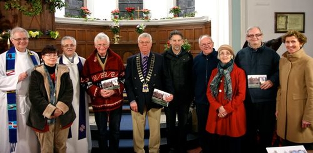 Members of Wicklow and Killiskey Parishes’ Church 21 Committee pictured with the Mayor of Wicklow, Cllr Mervyn Morrison, and the Rector, Canon John Clarke and Vicar, the Revd Ken Rue. 