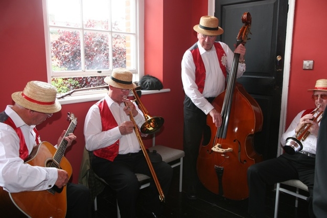 Pictured are the Jazz Quartet entertaining those attending the opening of the 'Beware the Jabberwock Exhibition' in Marsh's Library profiling the libraries' collection of books on the Animal Kingdom. The exhibition will continue for about a year.