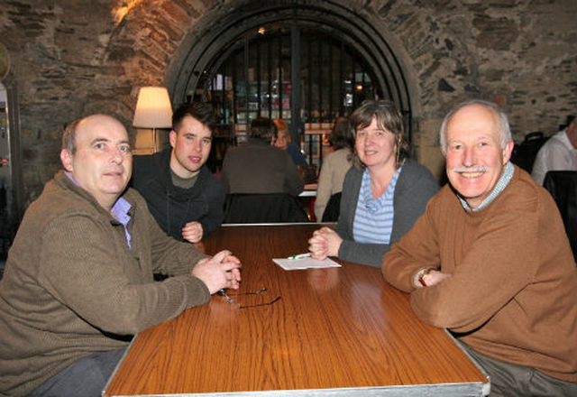 The Castleknock Crusaders are ready for the battle of wits at the Crypt table quiz in Christ Church Cathedral in aid of Trust. The team is made up of Robert, Theo and Ada Lawson and Malcolm Cadoo.
