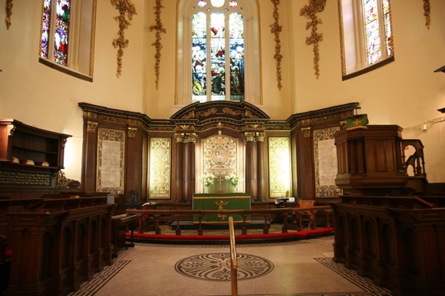 Pictured is the sanctuary of the newly re-opened St Ann's Church, Dawson Street. The Church was closed for several weeks for refurbishment.