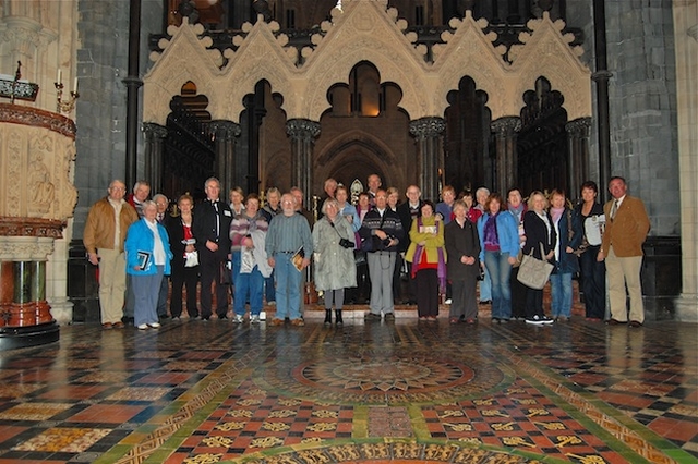 Parishioners from Celbridge, Straffan & Newcastle-Lyons Church of Ireland Parish and St Patrick's RC Church, Celbridge, recently took part in an Ecumenical Pilgrimage to Christ Church Cathedral. Photo: Lillian Webb.