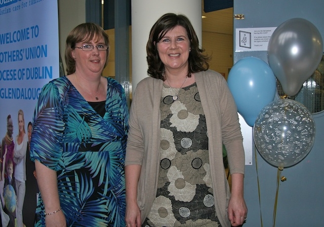 Jean Thompson, Mothers' Union Diocesan Marketing Coordinator, and Sandra Knaggs, Mothers' Union Diocesan Vice President, coordinators of the MU Young Members evening of ‘Beauty, Banter and Bliss’ in Taney Parish Centre, Dundrum.