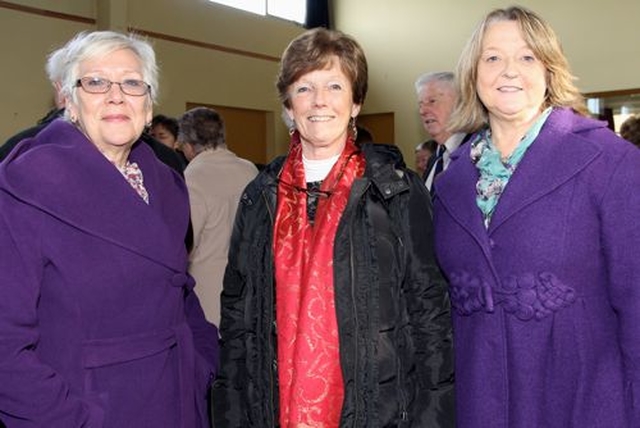 Laura Martin, Linda Franck and Pascal Watkins were at the service at which gifts which were presented to Holy Trinity, Killiney, were dedicated by Archbishop Michael Jackson on Sunday February 2.