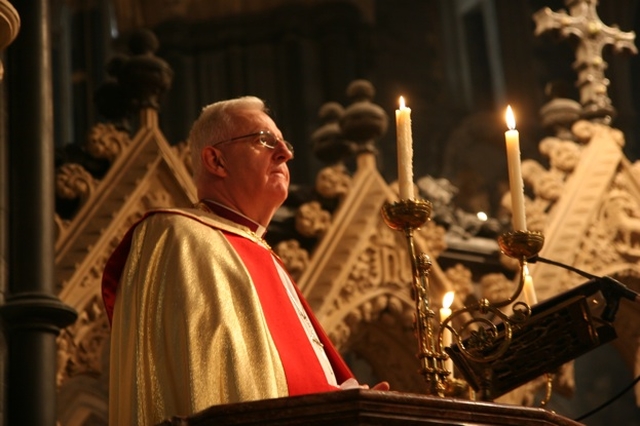 The Archbishop of Dublin, the Most Revd Dr John Neill preaching in Christ Church Cathedral on Christmas Day.